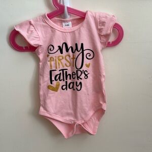 PatPat Brown Baby One Piece - my first father's day Sz‎ 0-3 month